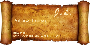 Juhász Lenke névjegykártya